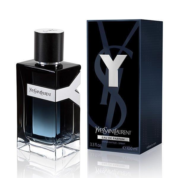 Set of 3 perfumes: Dior SAUVAGE, Yves Saint Laurent Y MEN, and Versace EROS - each in a 100ml bottle.